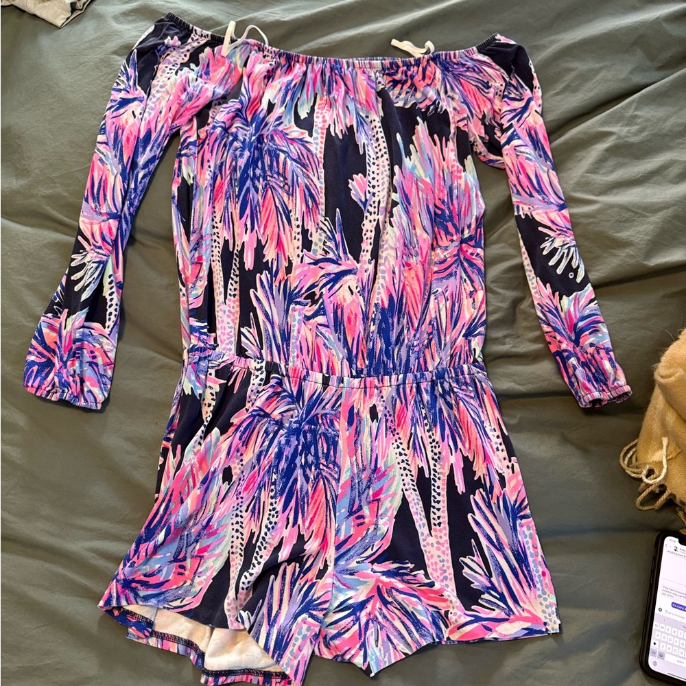 Lilly Pulitzer Tropical Print women's Romper